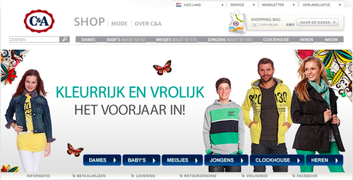 Aas Waar Omgaan C&A start online shop in Nederland | Shoppen